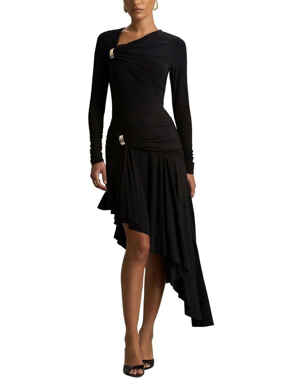 Elunova Black Midi Dress