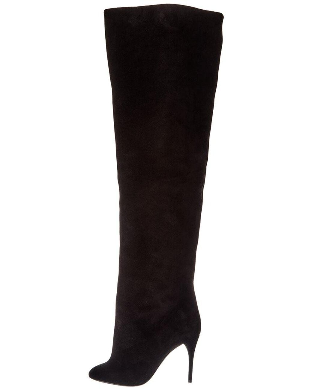 Alaïa Black Alaïa Decollete Suede Knee-High Boot