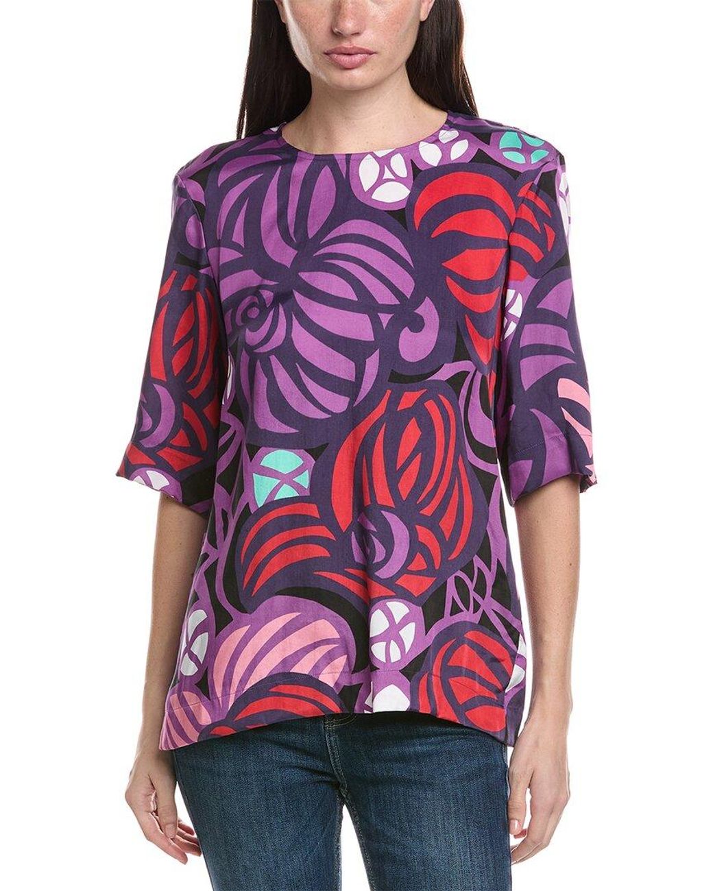 Marimekko Purple Toinen Torstai Tie Back Top