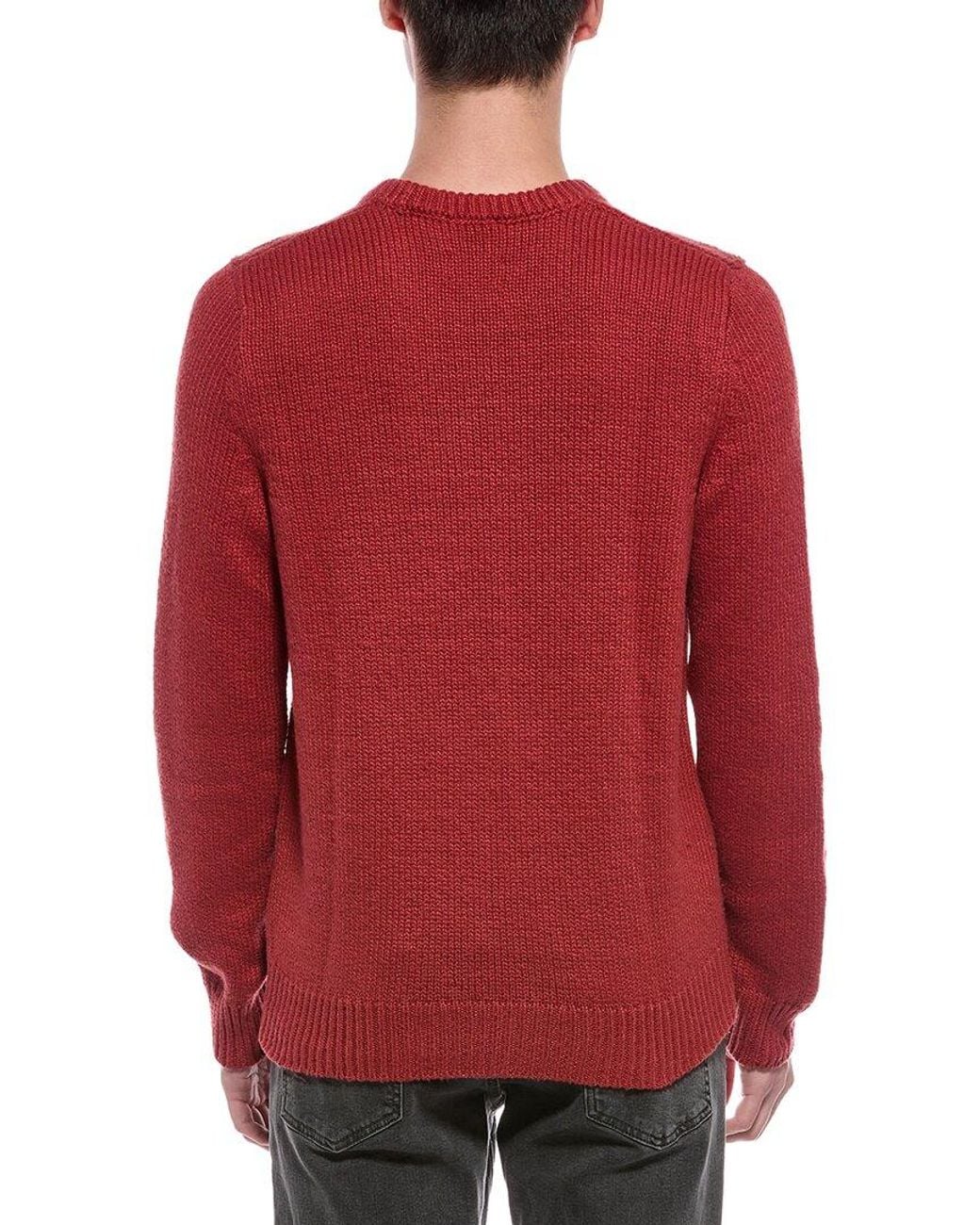 Faherty Brand Red Heirloom Crewneck Sweater for men