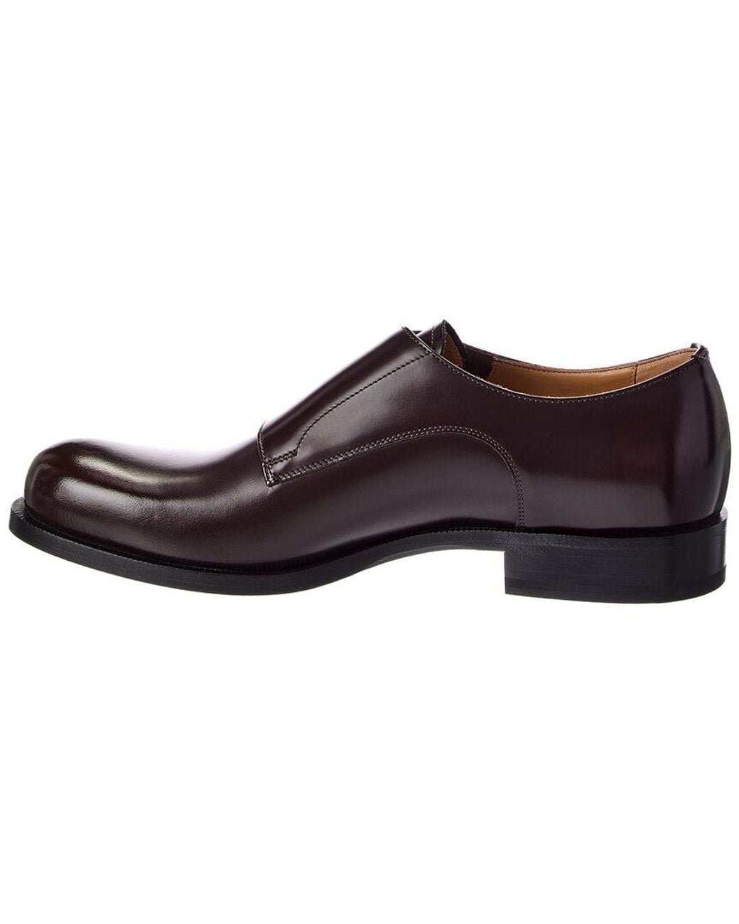 Christian Louboutin Brown Moustachou Monk Leather Loafer for men