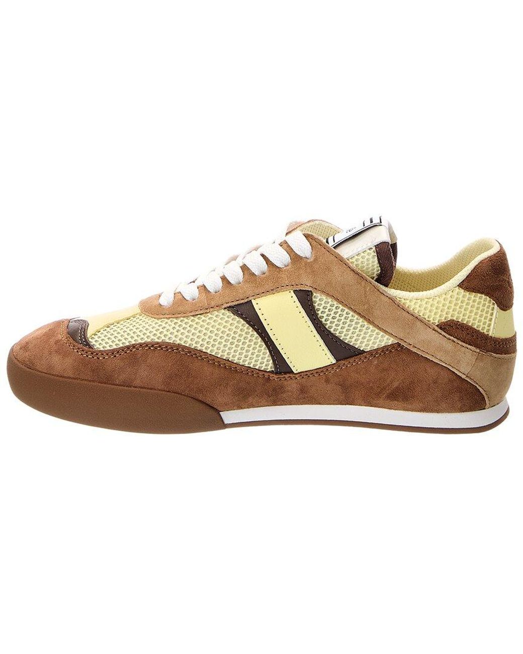 Chloé Metallic Kick Leather, Suede & Canvas Sneaker