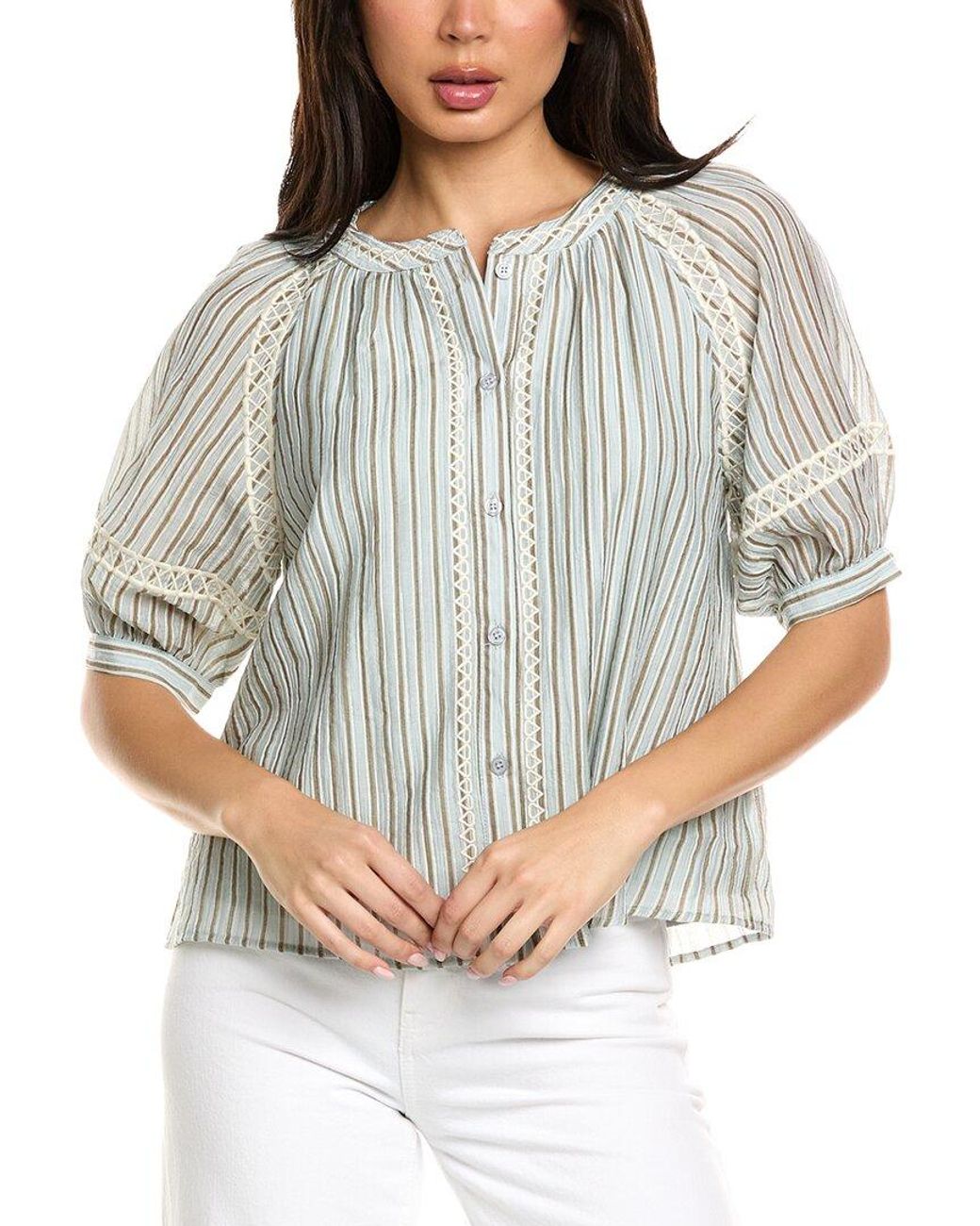 LUXE ALWAYS Gray Embellished Top