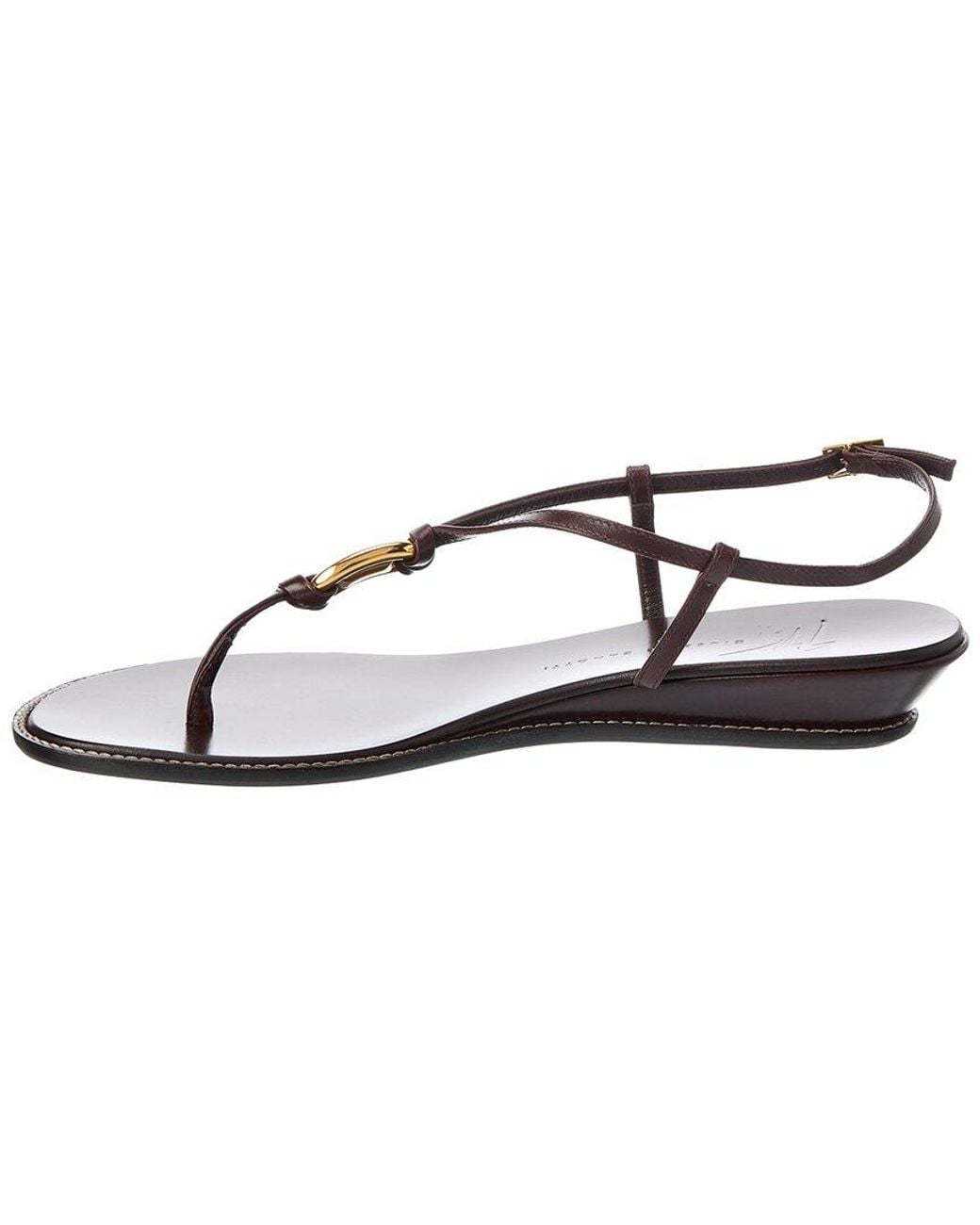 Giuseppe Zanotti White Amelia Leather Sandal