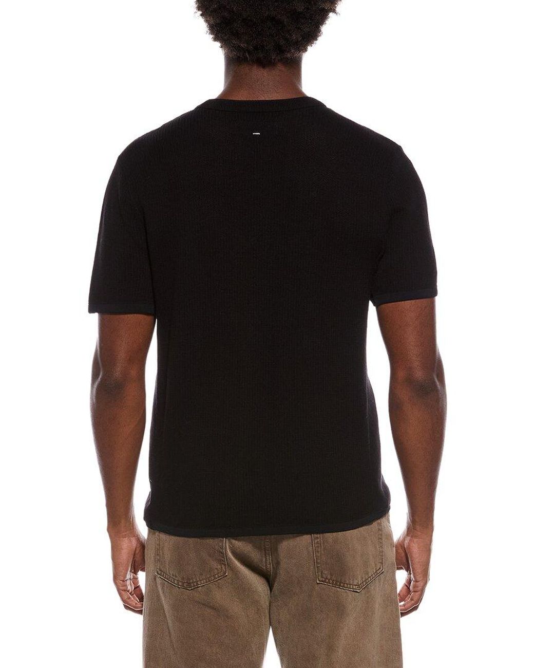 Rag & Bone Black Harvey Knit Shirt for men