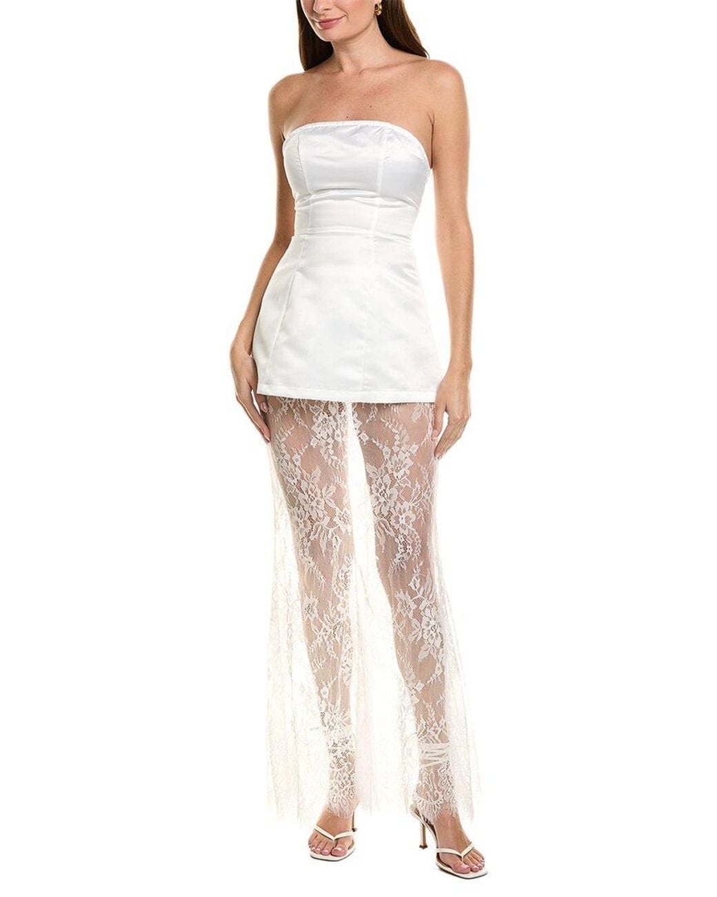 IPPONELLI White Solid Maxi Dress