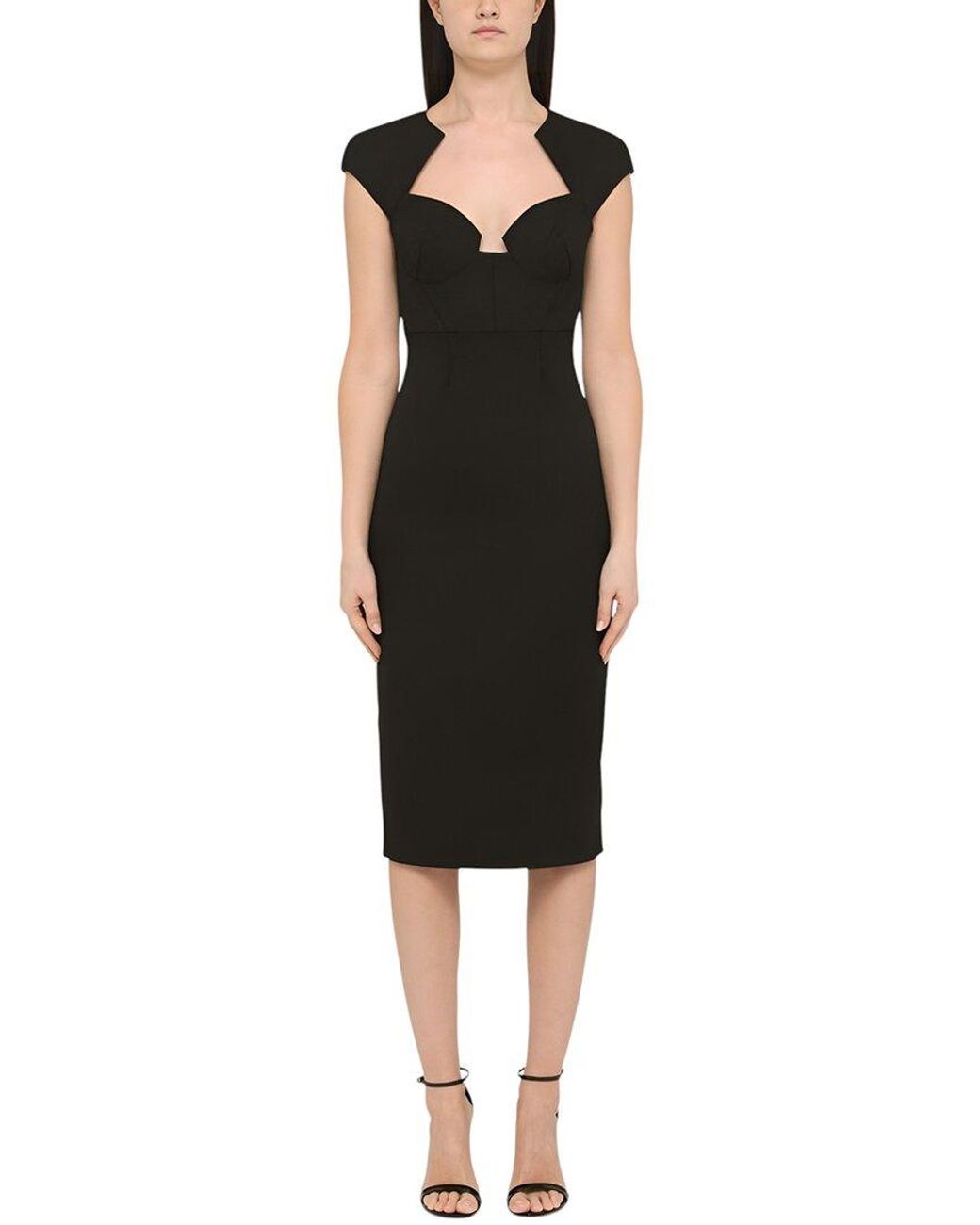 CAMILA BLANCO Black Midi Dress