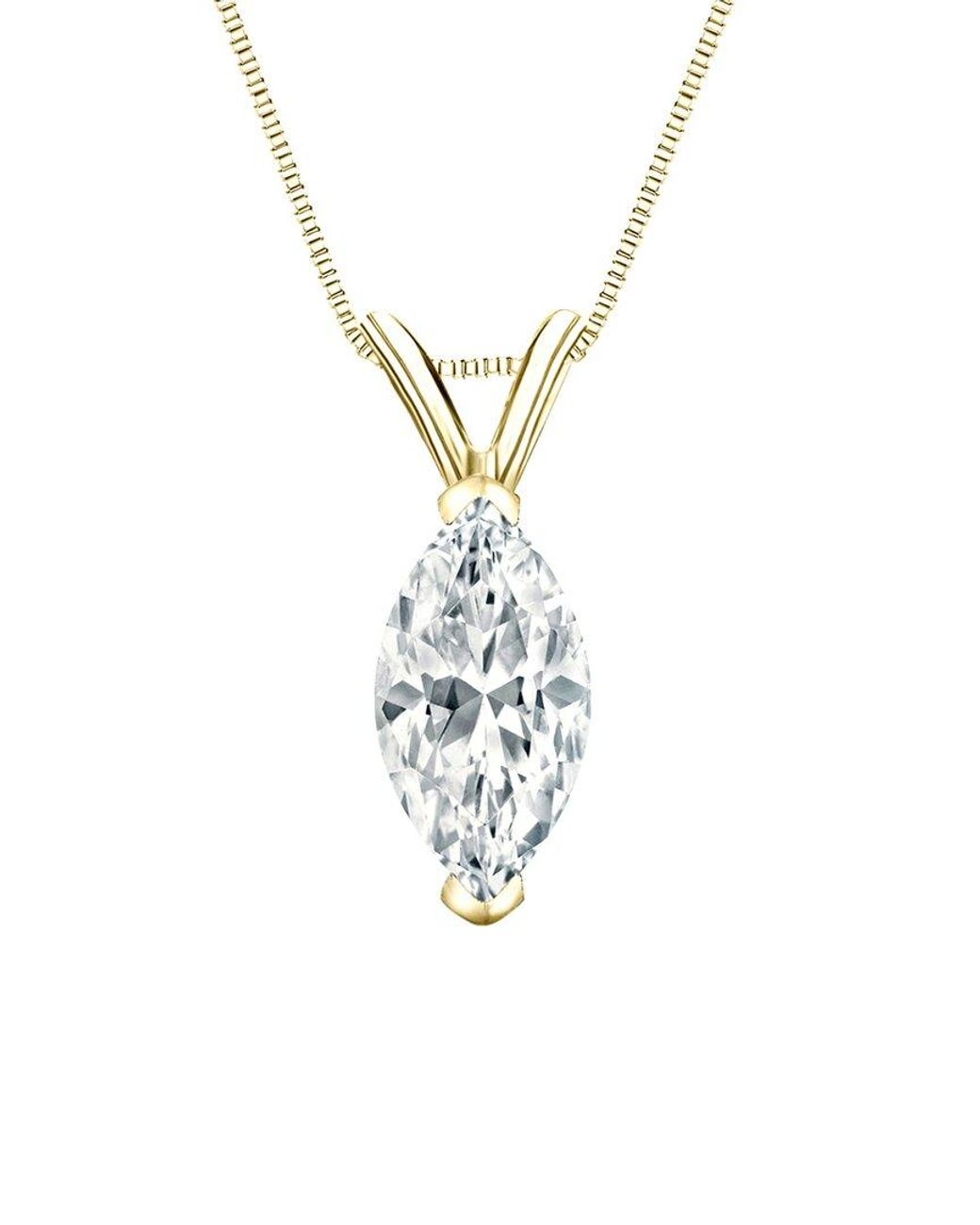 Sabrina Designs Lab Grown Diamonds Metallic 14K 1.00 Ct. Tw. Lab-Grown Diamond Solitaire Pendant