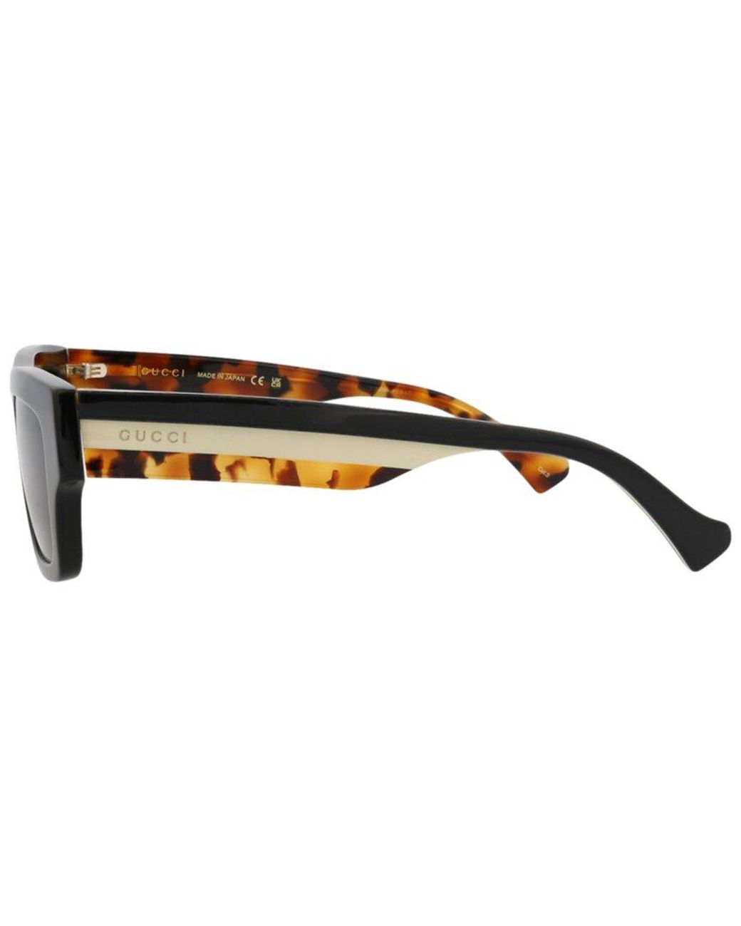 Gucci Brown 55Mm Sunglasses for men