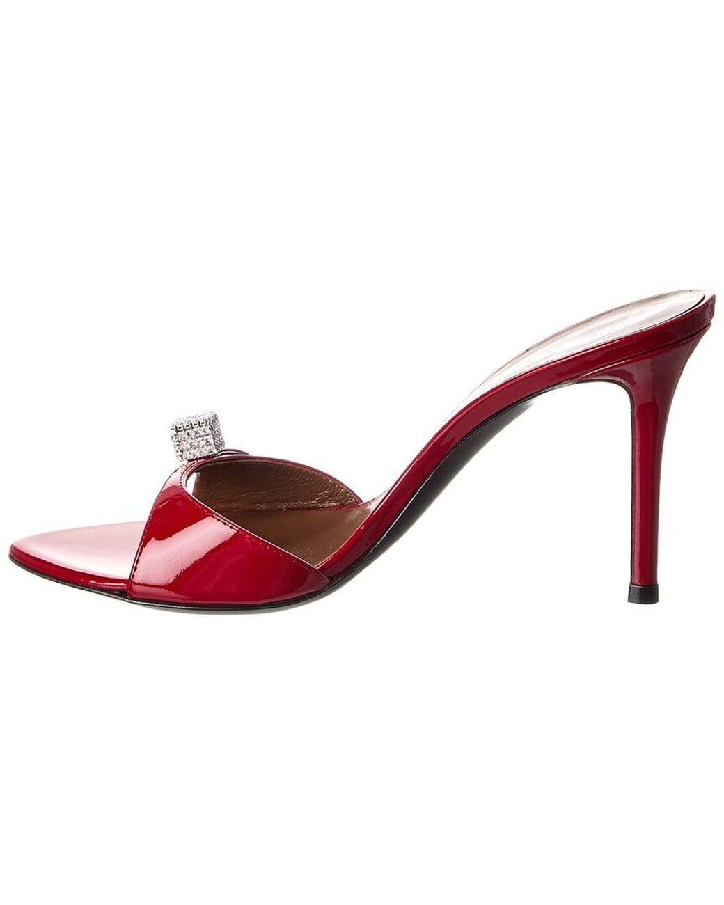 Giuseppe Zanotti Red Clandestino 90 Patent Sandal