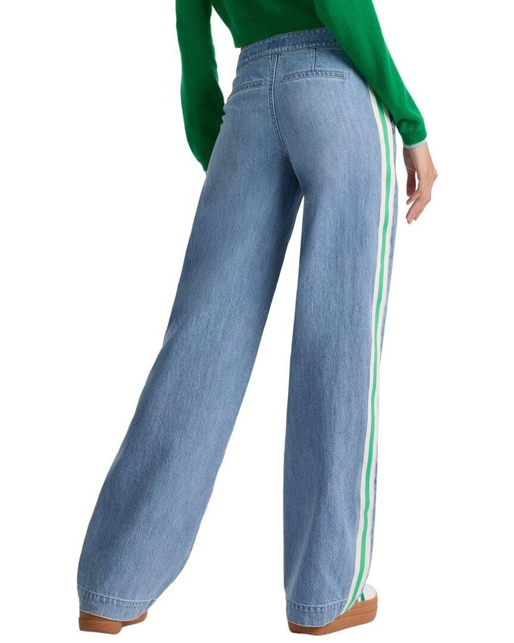 Alice + Olivia Blue Xander Straight Leg Jean