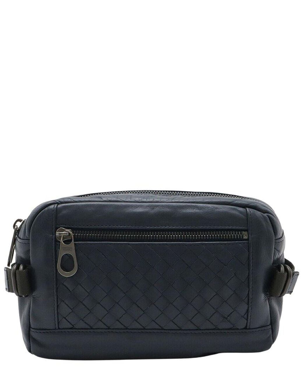 Bottega Veneta Black Intrecciato Leather Belt Bag (Authentic Pre-Loved)