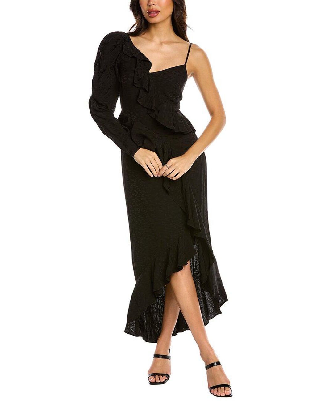AMUR Synthetic Jacquard Midi Dress in 
