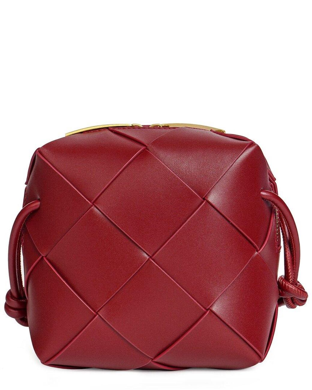 Tiffany & Fred Paris Red Woven Leather Crossbody