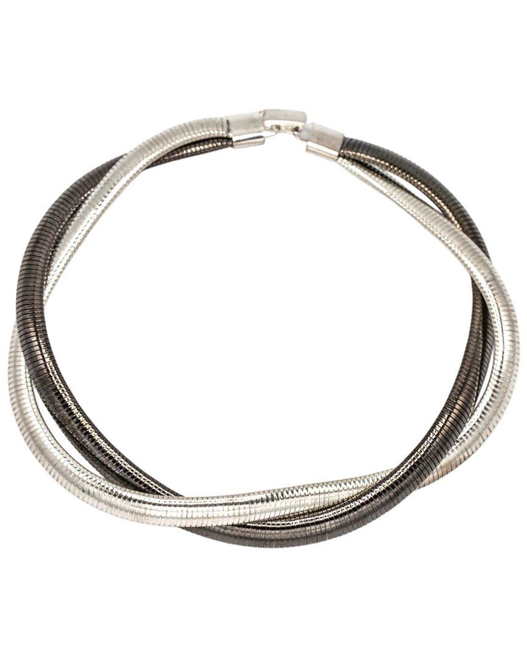 Eye Candy LA Metallic Alyssa Two-tone Collar Necklace
