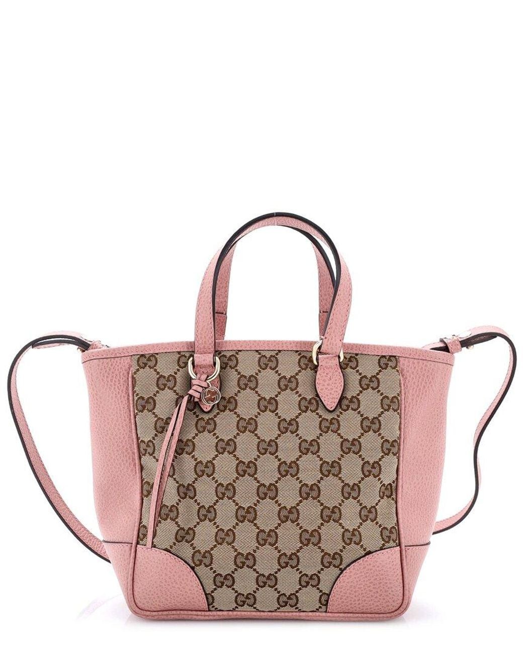 Gucci Brown Gg Canvas & Leather Bree Convertible Tote Small (Authentic Pre- Loved)