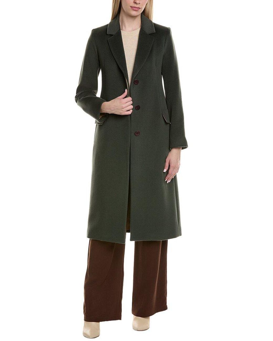 Fleurette Green Wool-Blend Coat