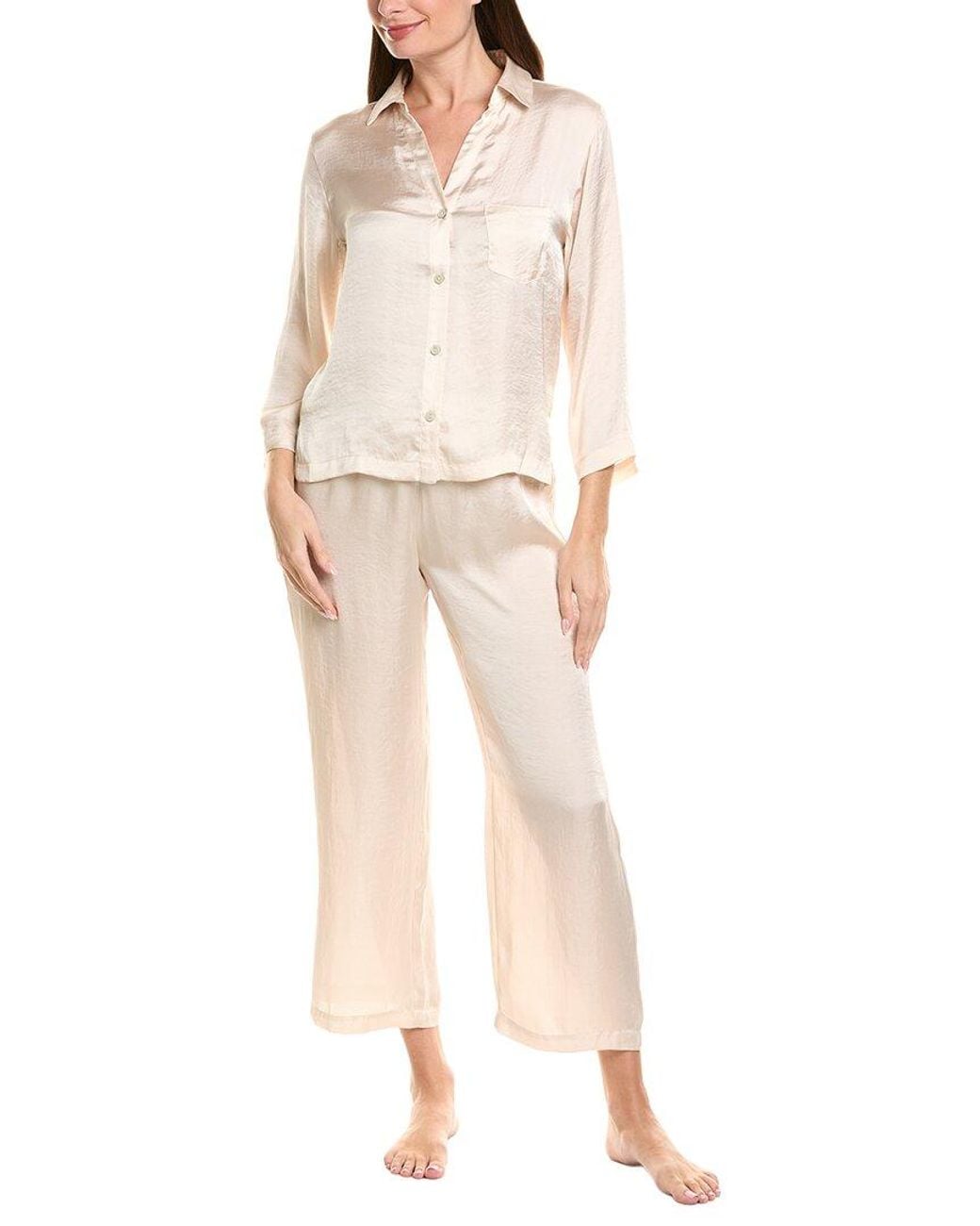 NATORI EDIT Natural 2Pc Ashley Icon Notch Pajama Set