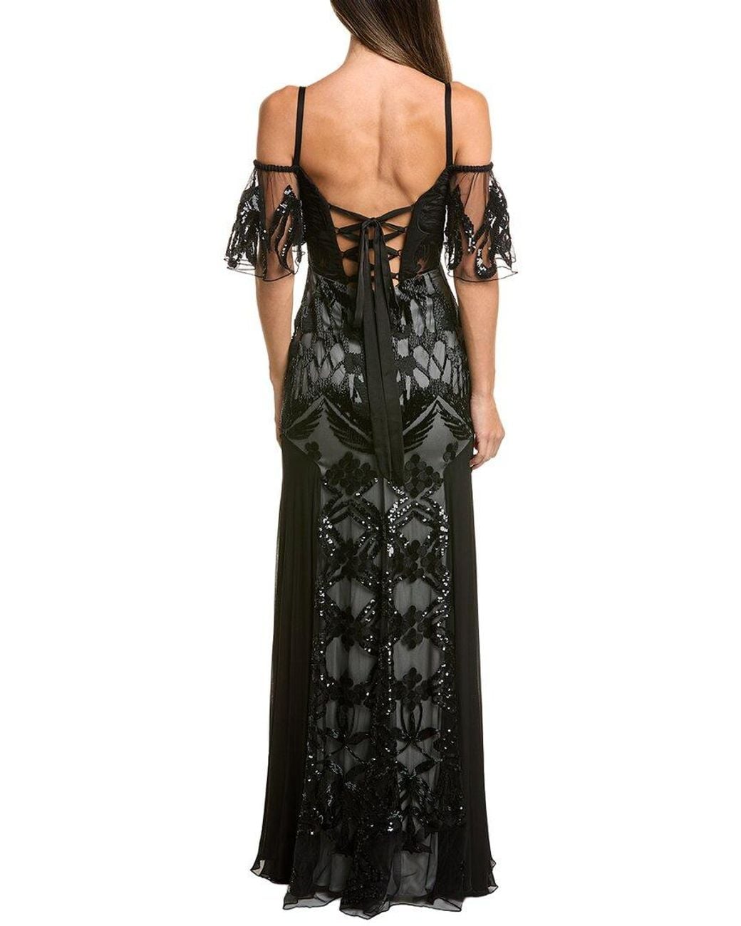 Temperley London Black Inez Strappy Gown