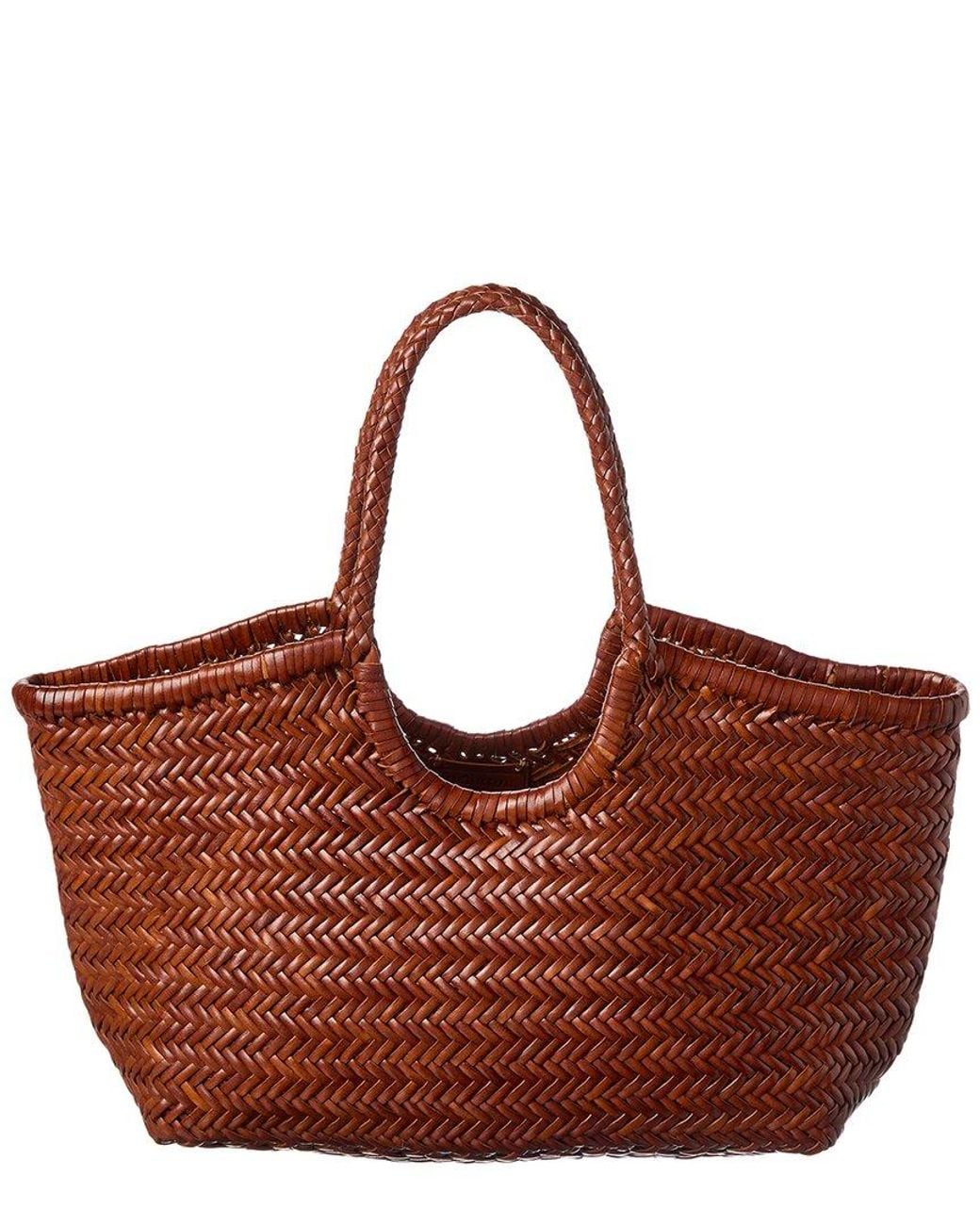Dragon Diffusion Brown Santa Croce Big Leather Tote