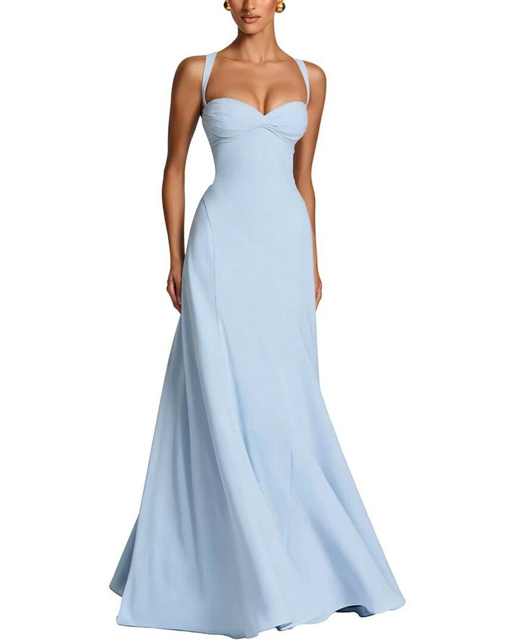LEON GORI Blue Maxi Dress