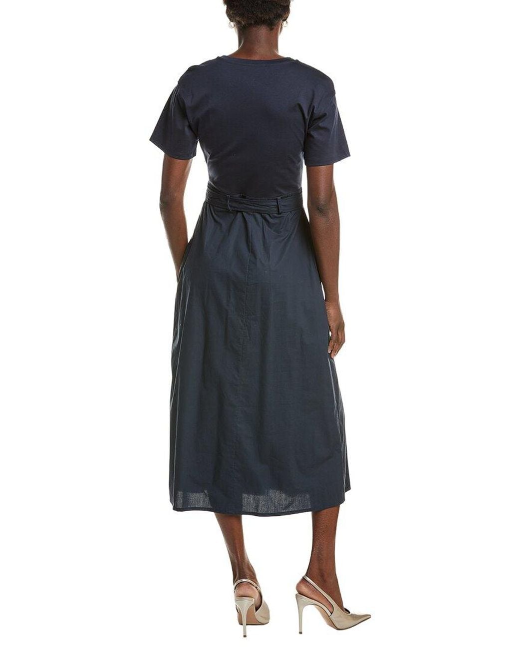 Weekend by Maxmara Blue Gommoso Jersey Midi Dress