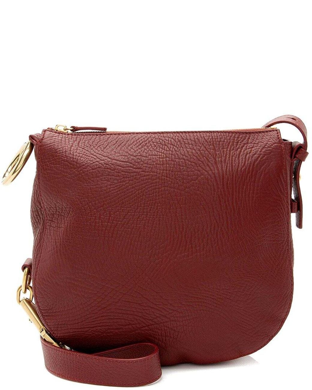 Burberry Red Leather Knight Small Shoulder Bag (Authentic Pre-Loved)
