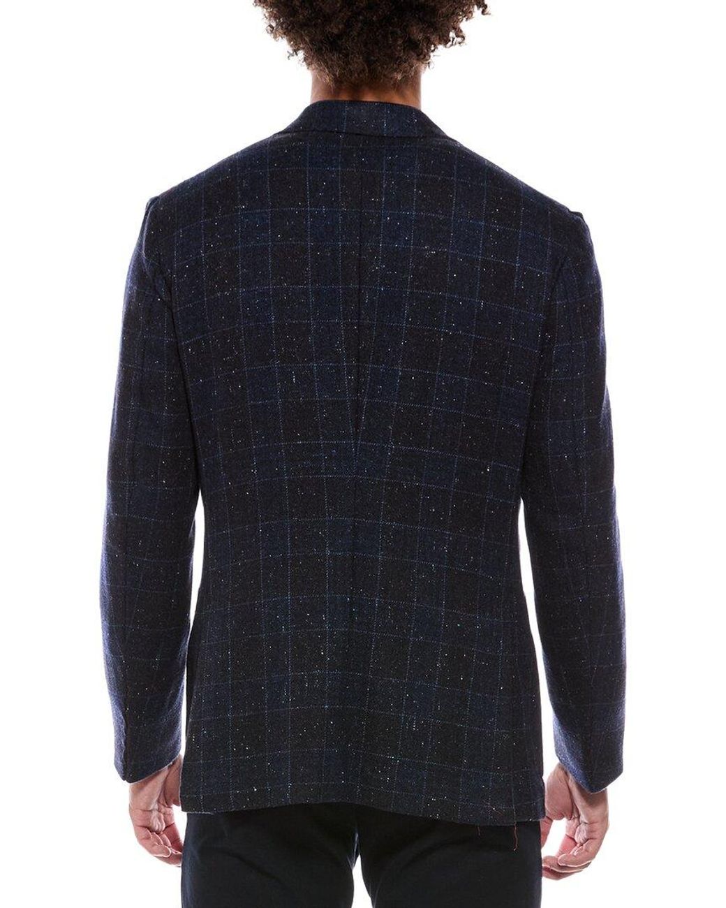 Isaia Blue Marechiaro Cashmere & Silk-Blend Sport Jacket for men