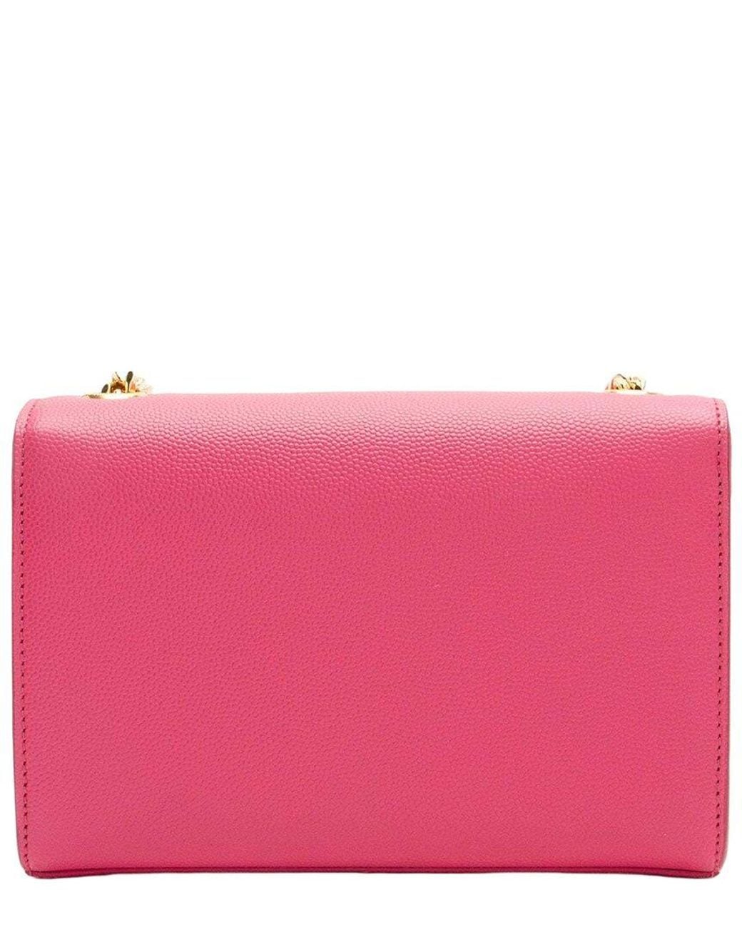 Saint Laurent Pink Grain De Poudre Monogram Kate Small Shoulder Bag (authentic Pre- Loved)