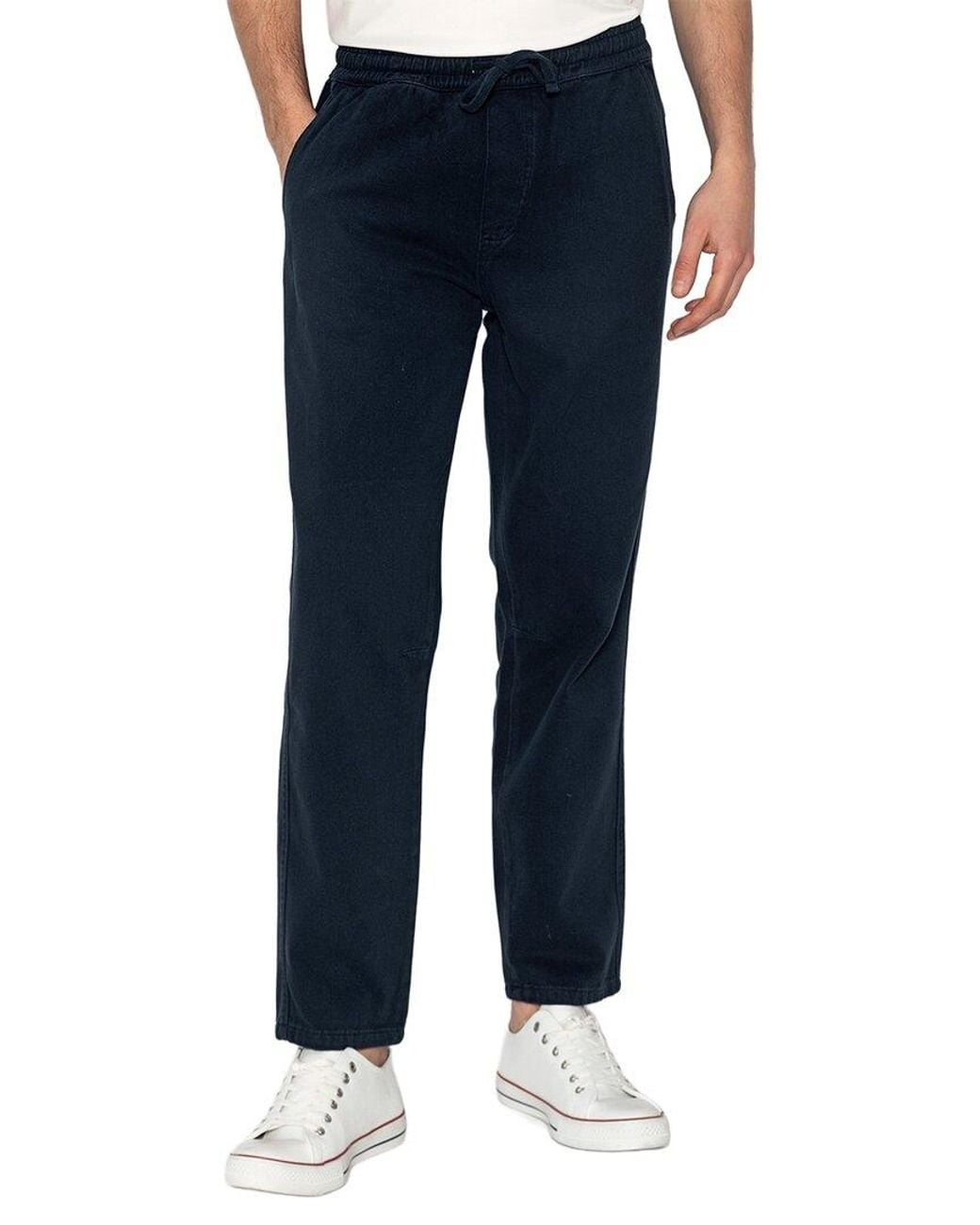Ron Tomson Blue Straight Tapered Pant for men