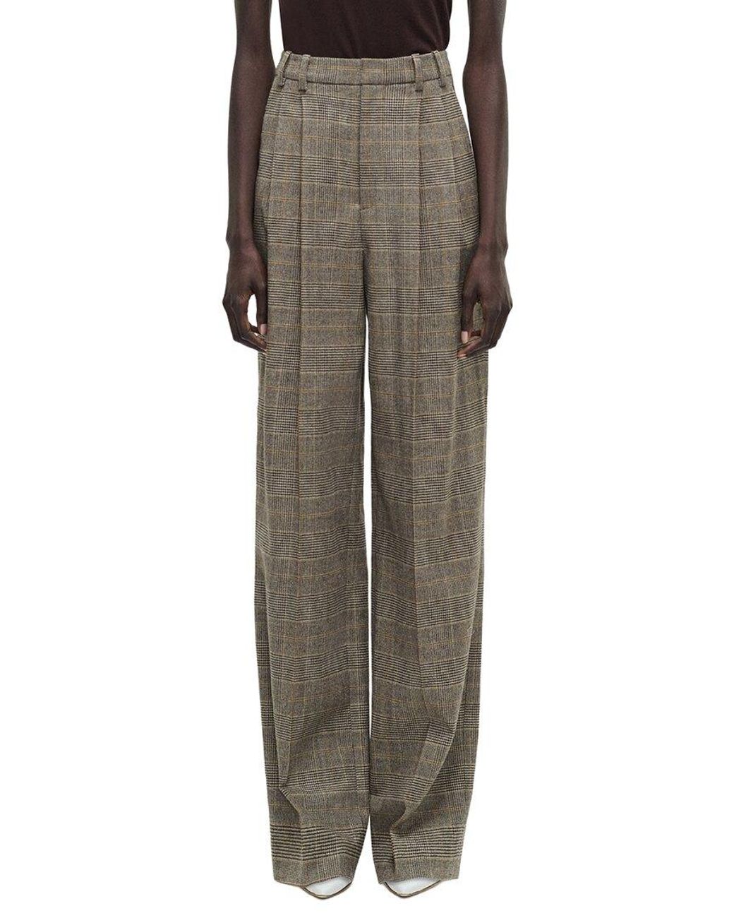 Adam Lippes Brown Macallan Wool-Blend Pant