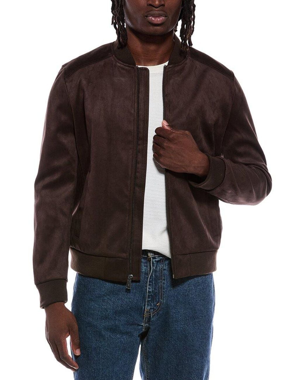 Cole Haan Brown Bomber Jacket for men