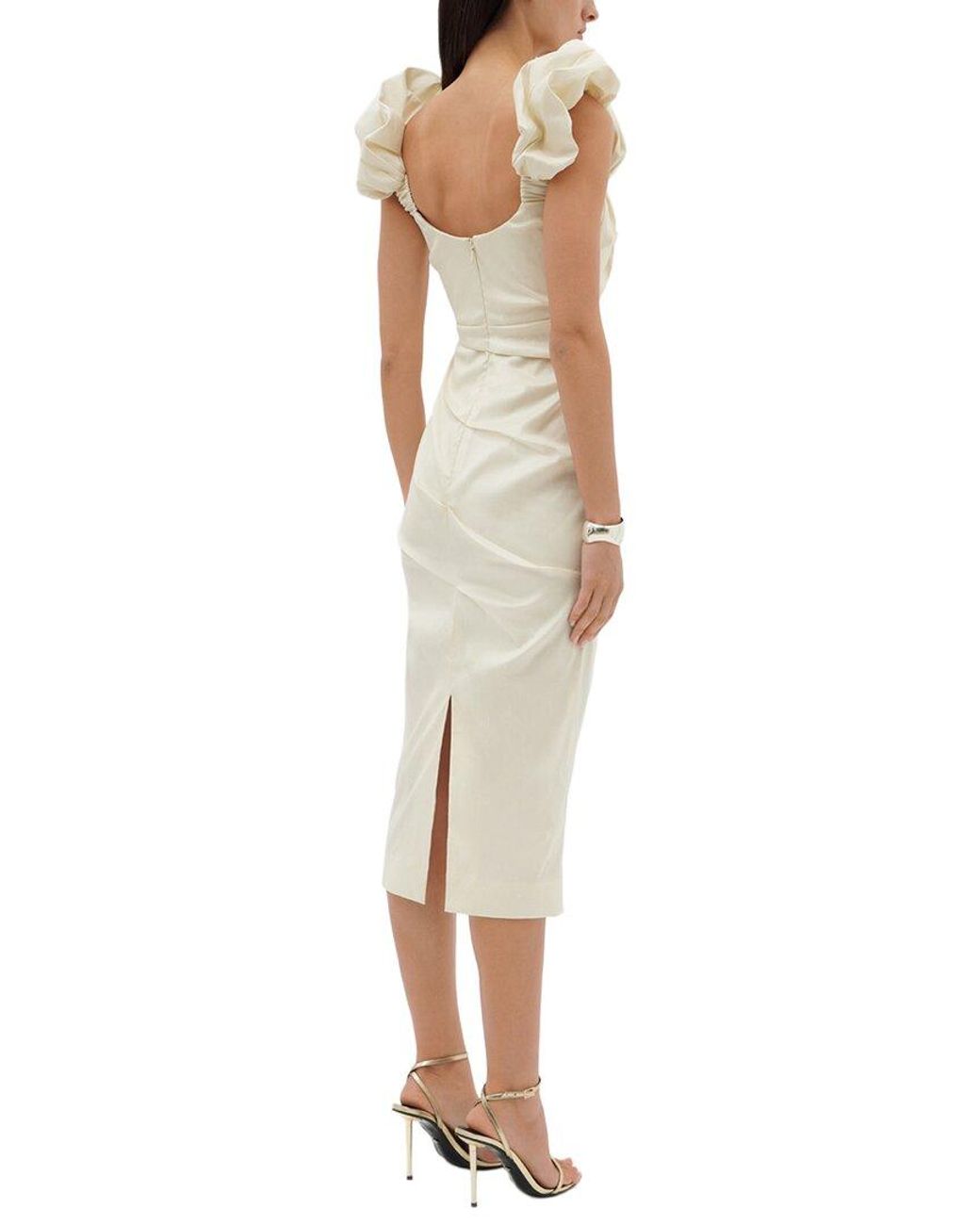 Rachel Gilbert Natural Kalina Fitted Gown