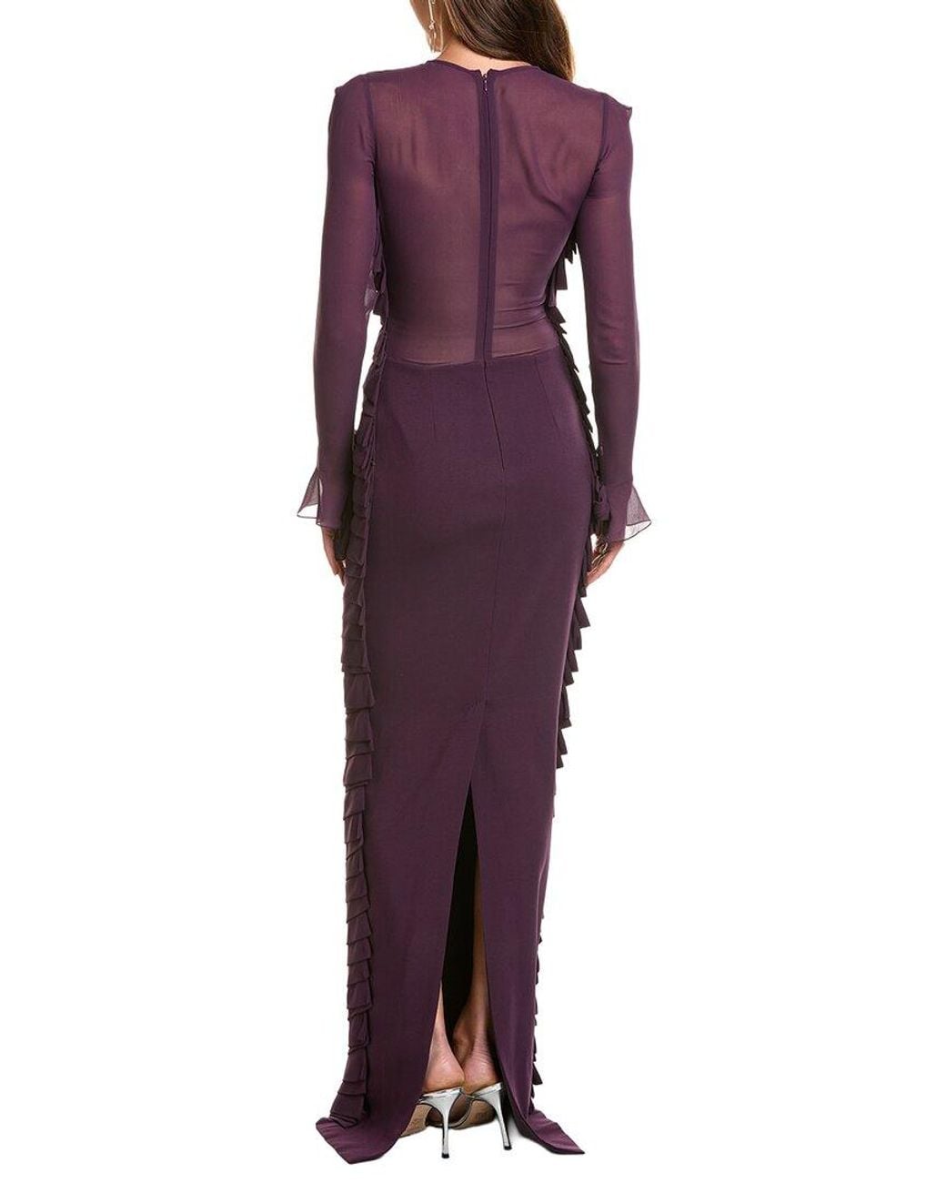 Tom Ford Purple Silk Maxi Dress