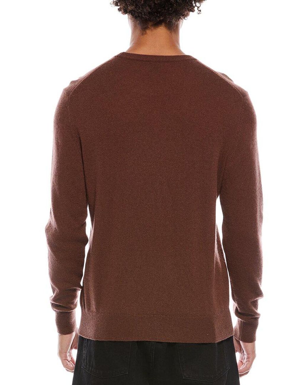 Phenix Brown Cashmere Crewneck Sweater for men