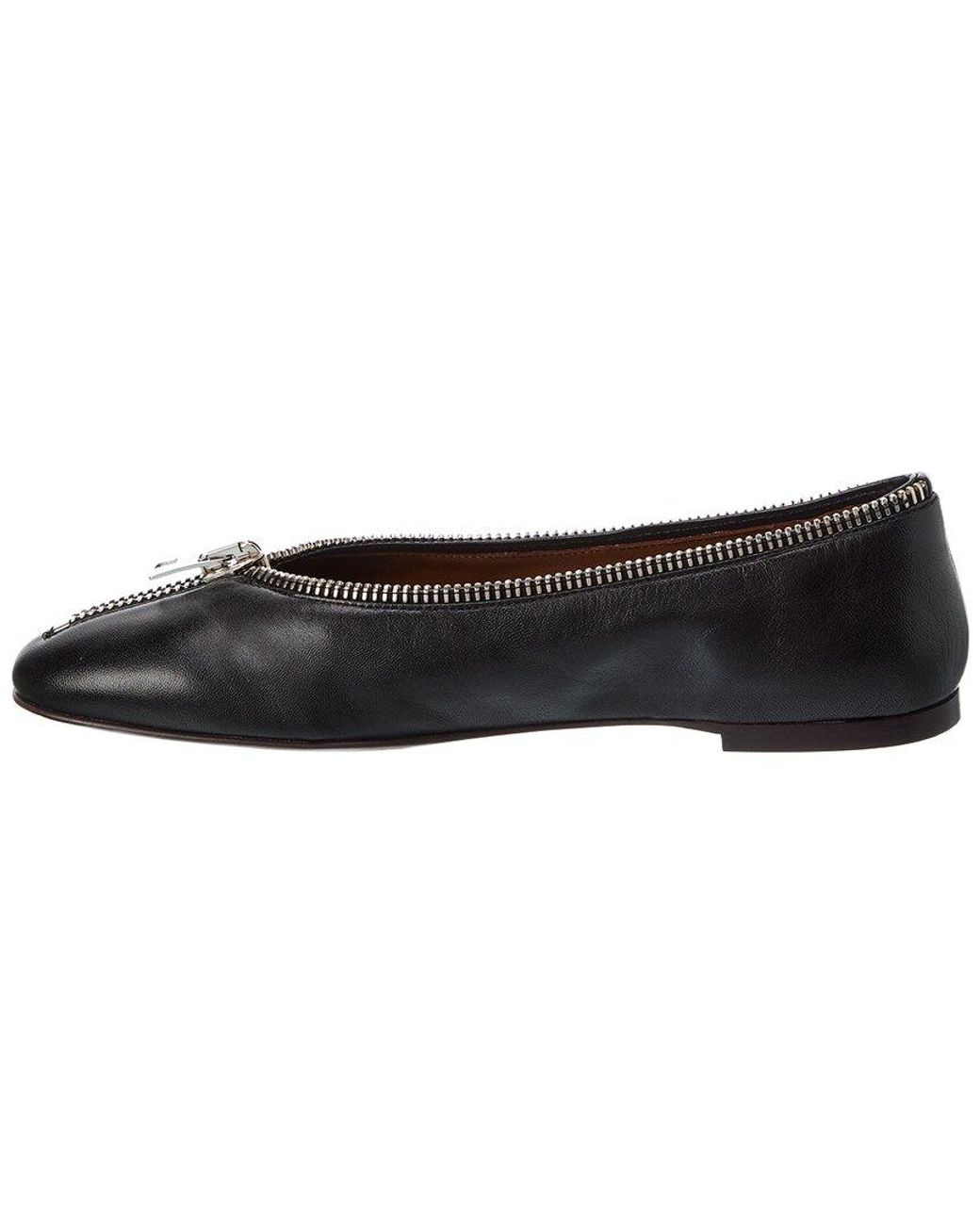 Giuseppe Zanotti Black Amanda Leather Flat