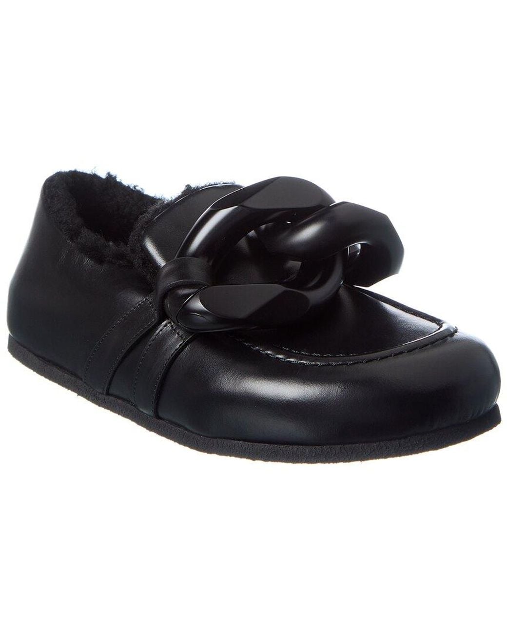 J.W. Anderson Black Chain Leather Loafer
