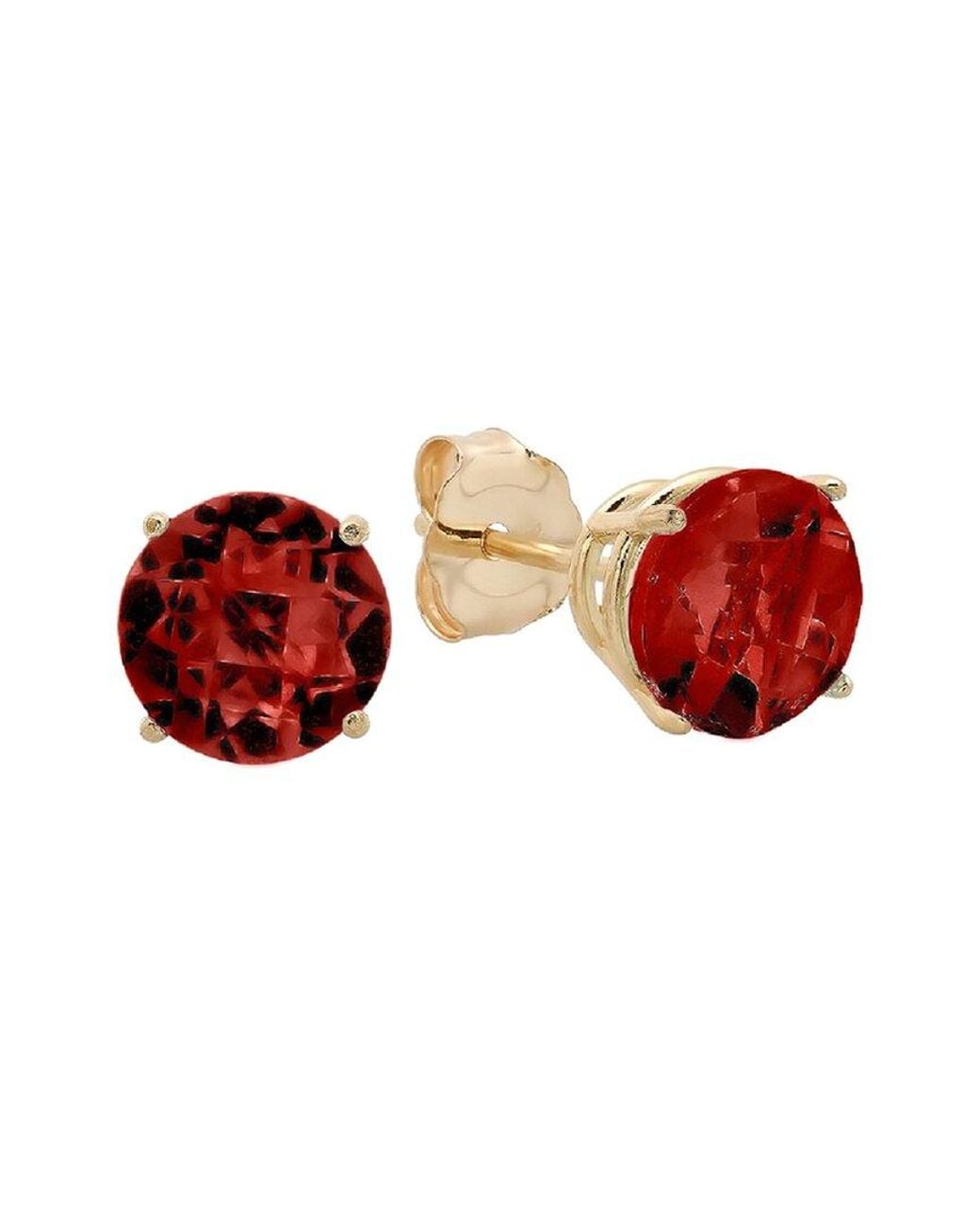 MaxColor Red 10k 2.10 Ct. Tw. Garnet Studs