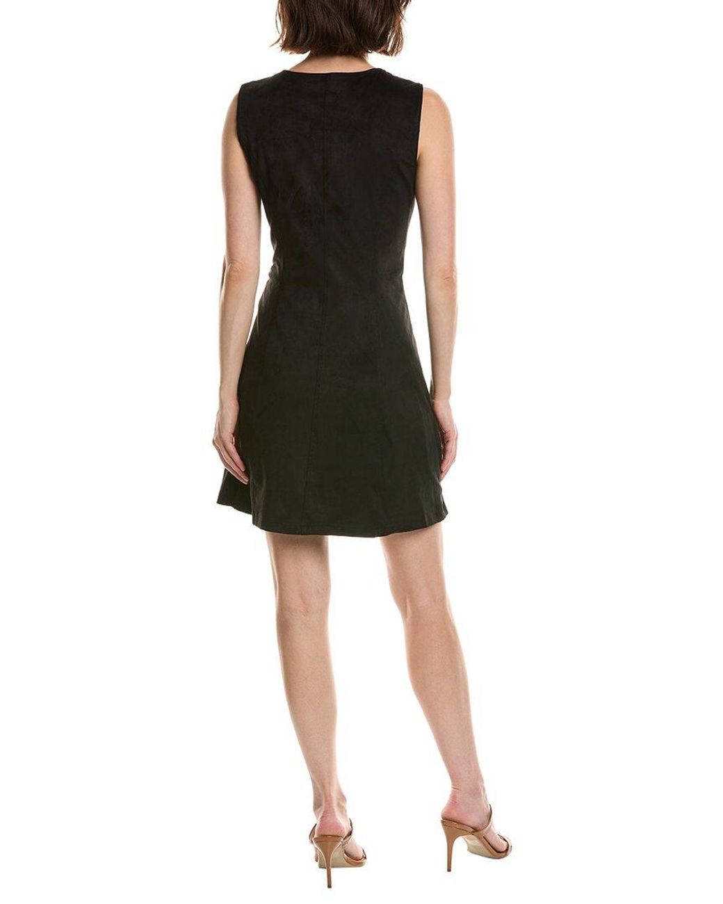 Pascale La Mode Black Sleeveless Mini Shirtdress