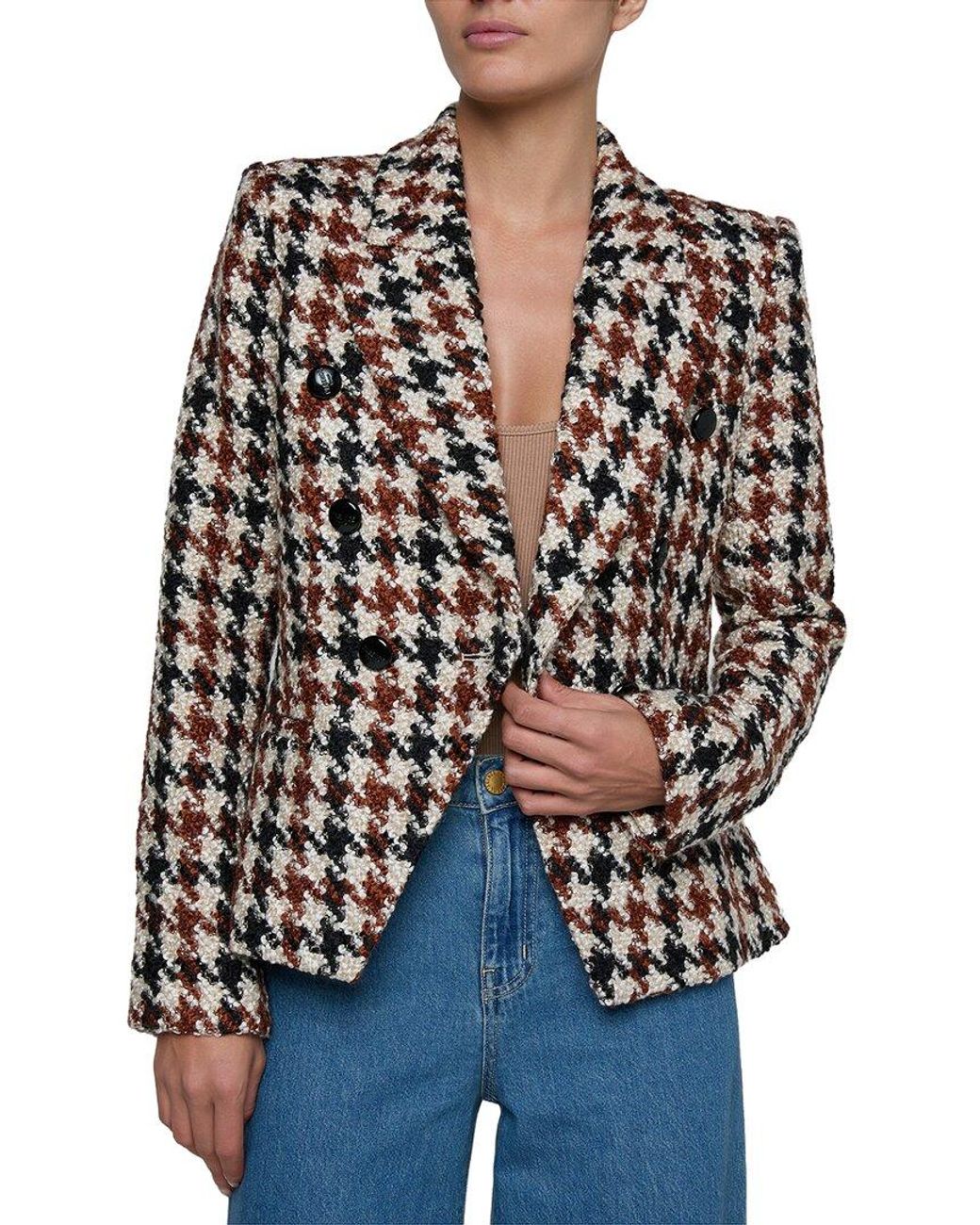 L'Agence Black Marie Wool-Blend Blazer