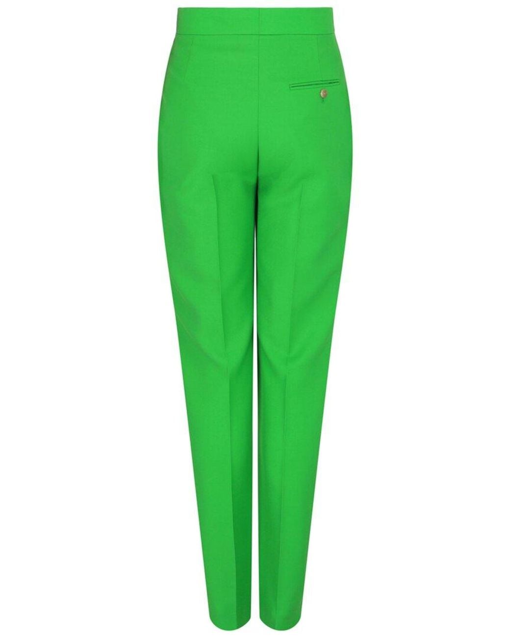 McQueen Green Wool & Mohair Trouser
