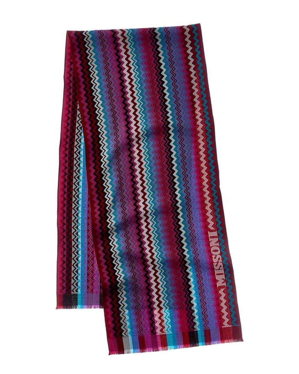 Missoni Blue Wool Scarf