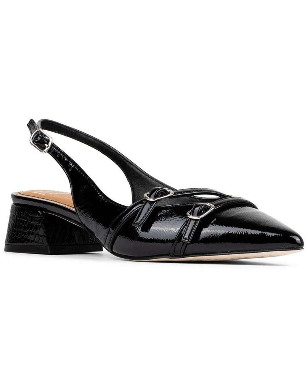 Donald J Pliner Black Pierette Slingback