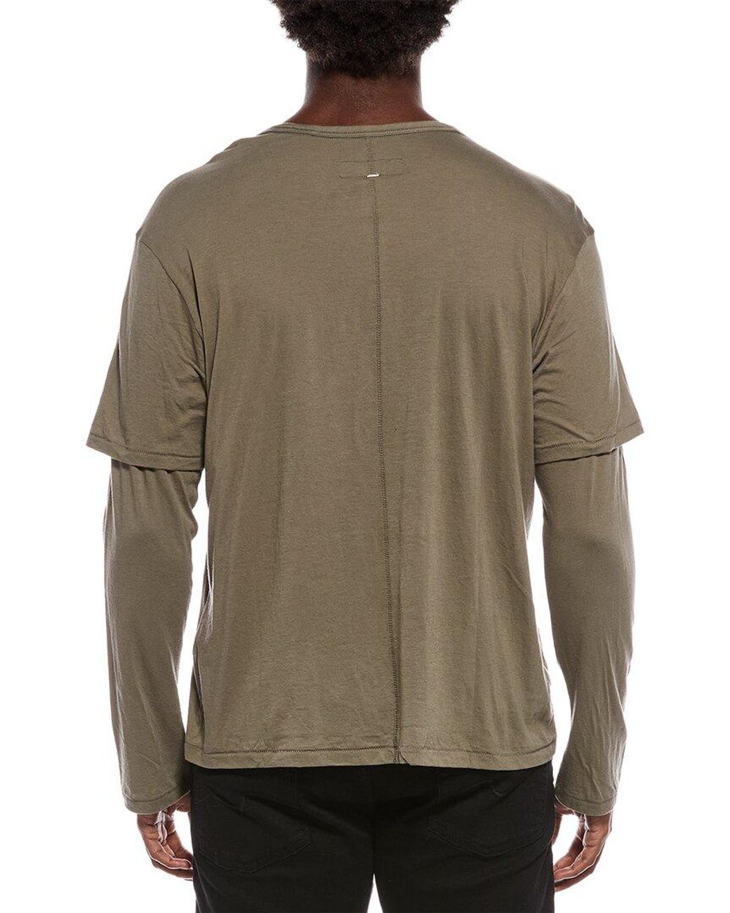 Rag & Bone Gray Double-Layer T-Shirt for men