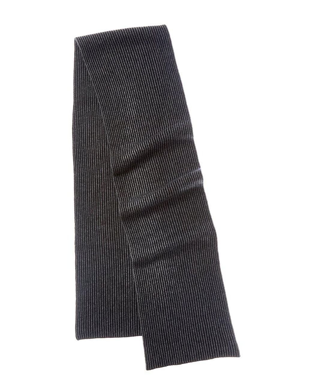 Portolano Black Cashmere Scarf for men