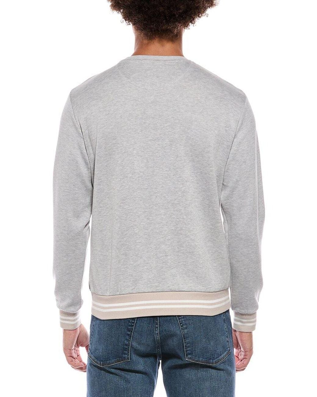 Eleventy Gray Round Neck Sweatshirt for men
