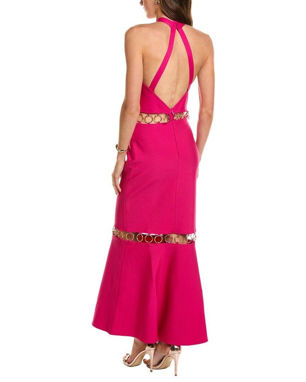 Elliatt Pink Naomi High Neck Gown