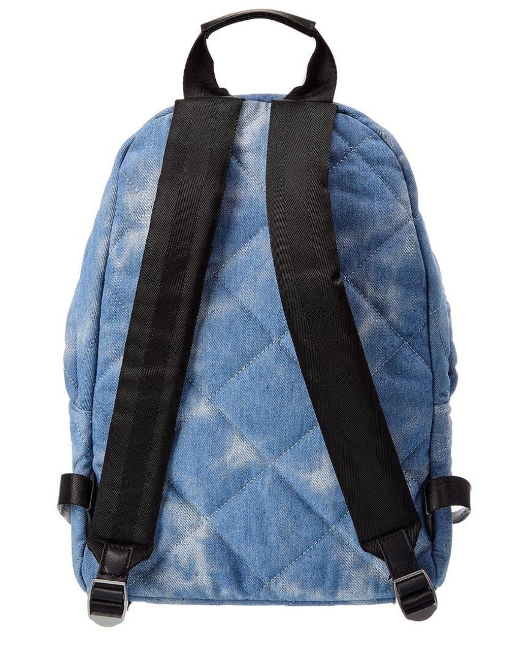 Palm Angels Blue Quilted Dome Backpack for men