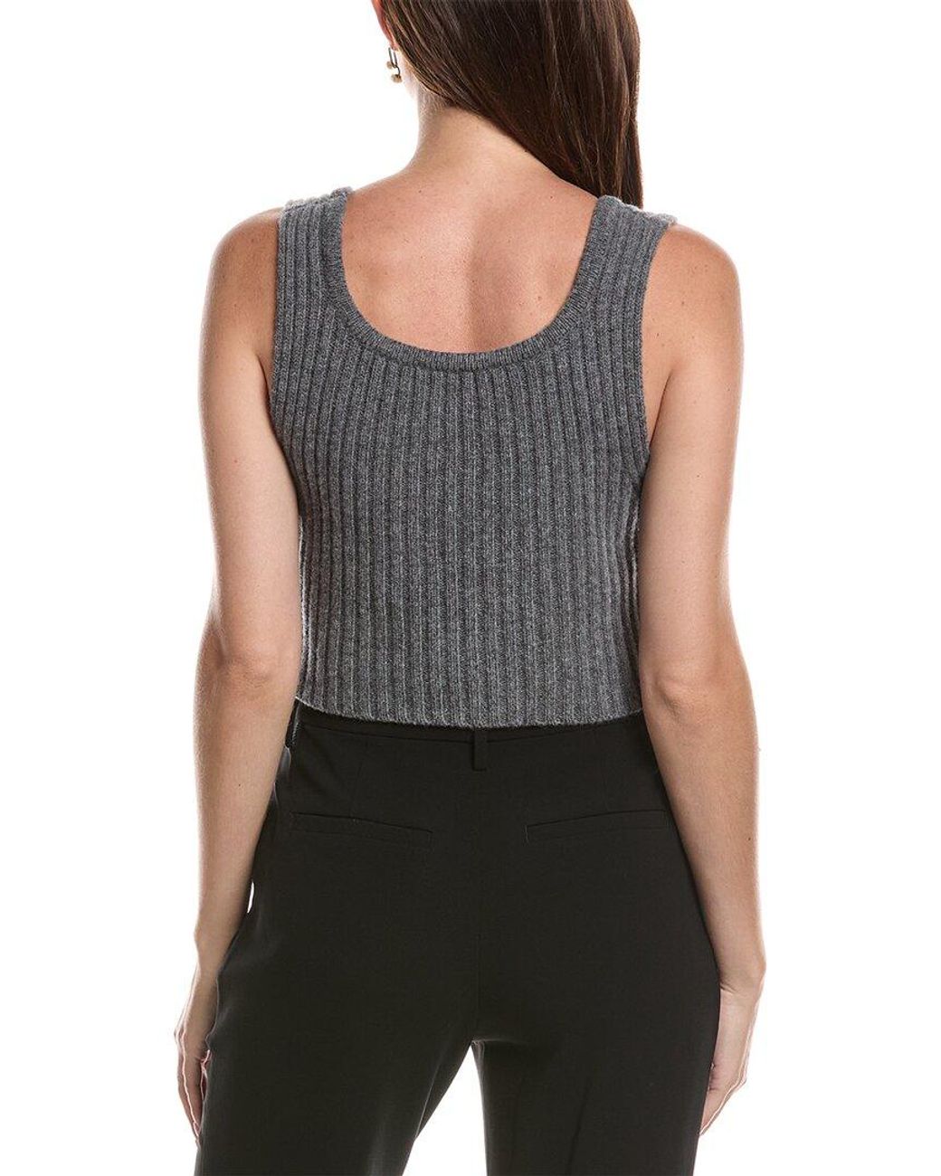 Max Mara Gray Weekend Zurca Wool Tank Top