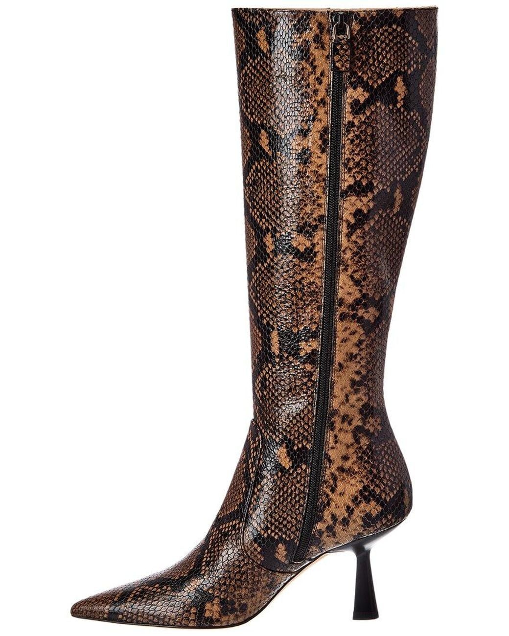 Stuart Weitzman Brown Stuart Supersculpt Zip Boot 75